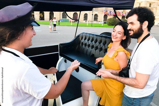 Vienna Oldtimer Tour (60 min) Incl. bottle of Prosecco - Café Central, Café Mozart, and Hotel Sacher from the street